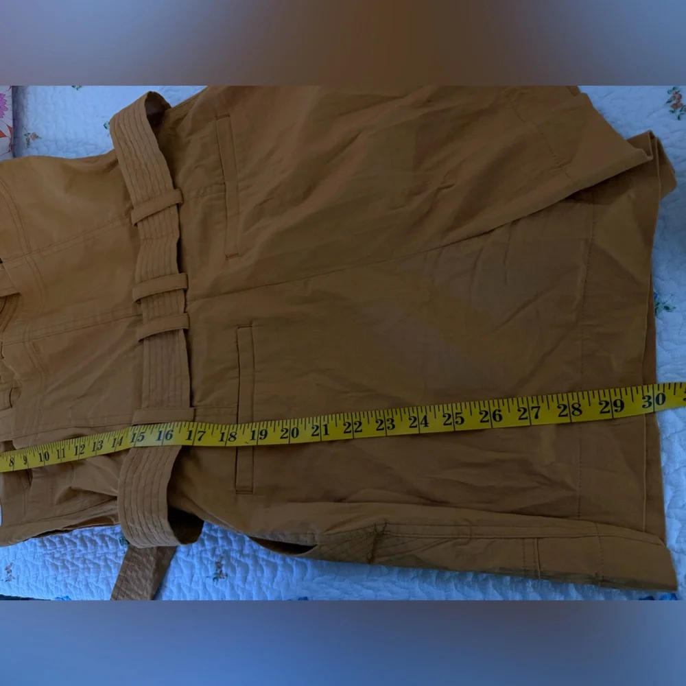 A.L.C. Gillian Sleeveless Belted Romper In Goldenrod Size S - Picture 12 of 14